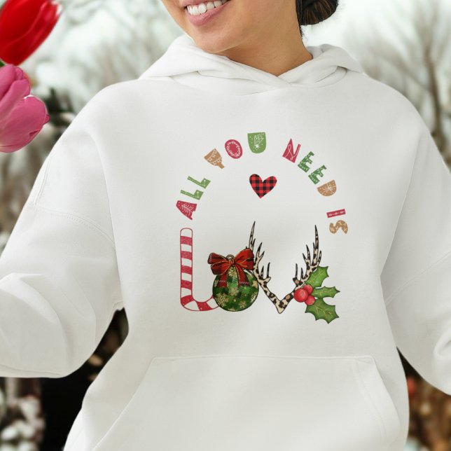 All You Need Is Love Festive Ikon Skript Jul T Shirt (Skapare uppladdad)