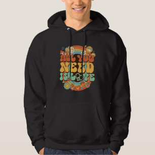 All You Need Is Love Hippie Kostym Tusenskön Groov Hoodie
