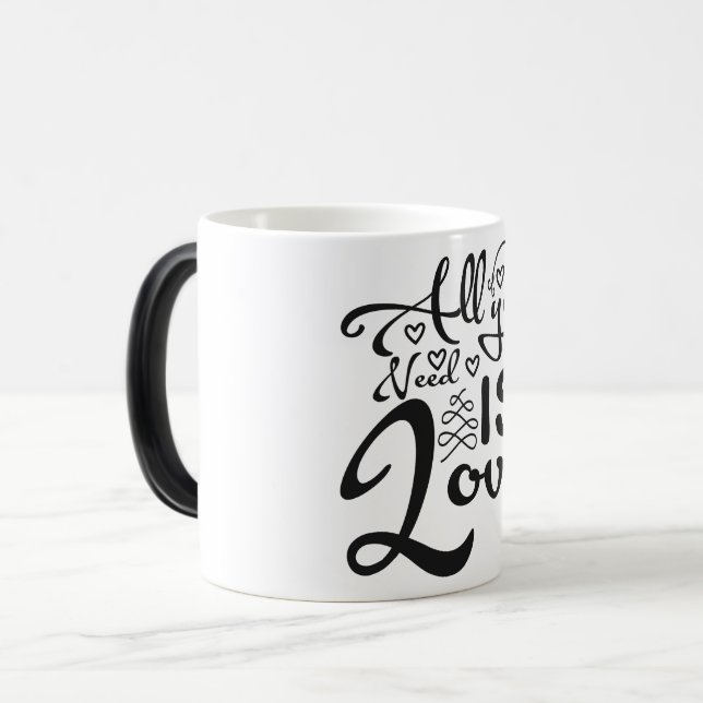 all you need is love magisk mugg (Framsida vänster)