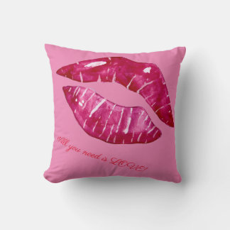 All you need is love motif on throw cushion kudde