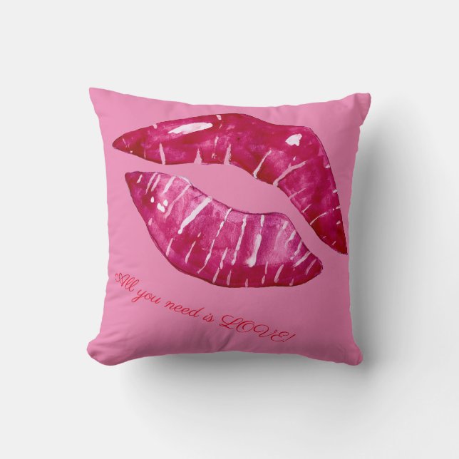All you need is love motif on throw cushion kudde (Framsida)