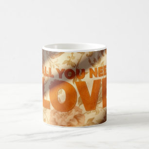 All You Need Is Love Mugg Vintage Floral Alla Hj