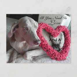 All You Need Is Love - och En Hund (Raina) Vykort