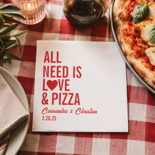 All You Need Is Love & Pizza Servetter Rolig Piz