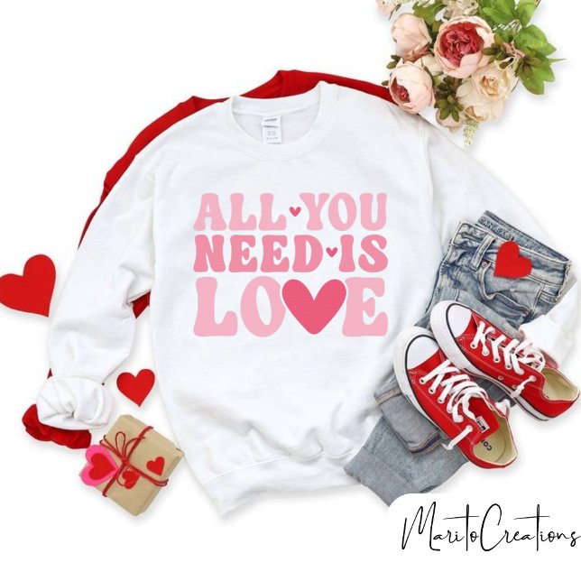 All you need is love sweatshirt, love Yourself T Shirt (Skapare uppladdad)