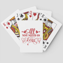All You Need Is Love Typografi Spelkort