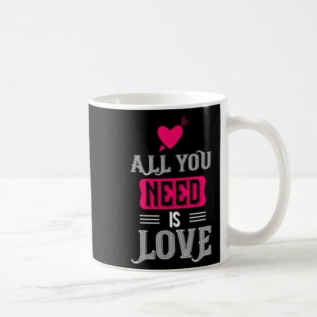 All You Need Is Love Valentines Day For Him Her  Kaffemugg (Höger)