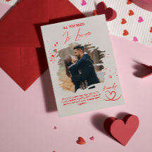 All You Need Is Love Valentines Day Photo Heart 