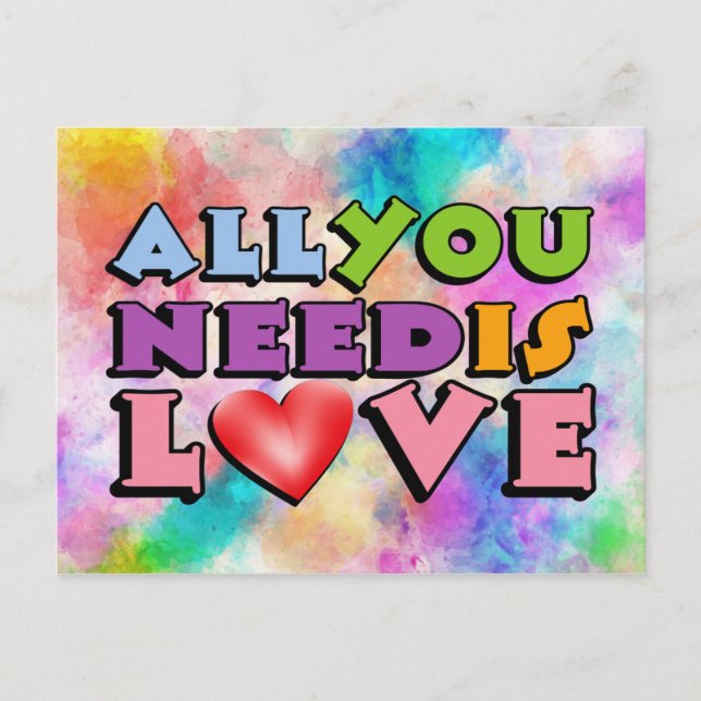 All You Need Is Love vykort (Framsida)