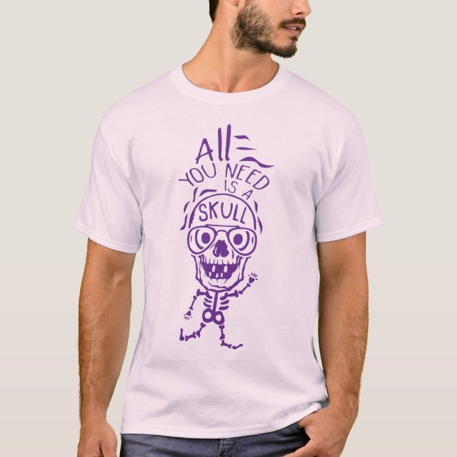 all you need skull citation halloween petite tete  t shirt (Framsida)