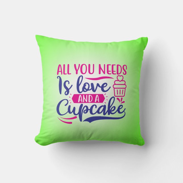 All You Needs is Love And Cupcake-67518 Kudde (Framsida)