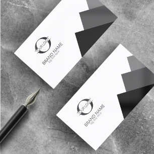 Alla 3 Färg-geometriska bläck med Logotyp på vitt  Visitkort