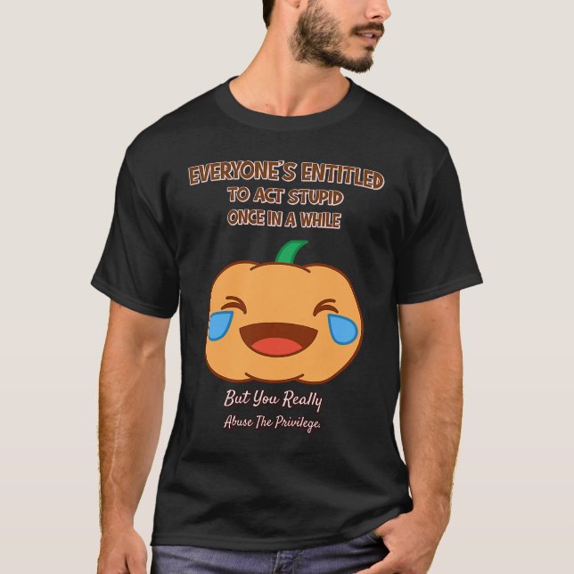 Alla agerar i en stum Gång medan Sarcasm Pun T Shirt (Framsida)