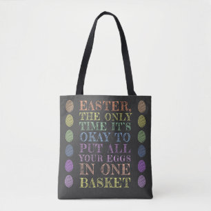 Alla ägg i en basket Påsk Tygkasse