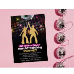 ALLA ÅLDER - Disco Födelsedagsfest inbjudan<br><div class="desc">Disco Födelsedagsfest 70:s Födelsedagsfest Disco Boll 70:s tema 70:s inbjudan till Glitter-partiet</div>