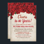 ALLA ÅLDER - Röd ros Milstolpe-inbjudan på födelse Inbjudningar<br><div class="desc">Inbjudan till röd ros milstolpe på födelsedagen</div>