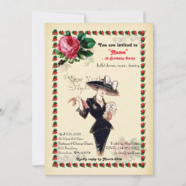 alla åldrar,60:e, Födelsedagsfest kvinna, Gatsby,  Inbjudningar