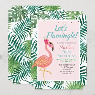 ALLA ÅLDRAR - Flamingo Flamingle Födelsedagsinbjud Inbjudningar