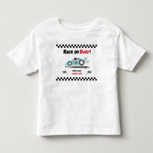 Alla åldrar Födelsedagslopp på Över Blå Racingbil T Shirt