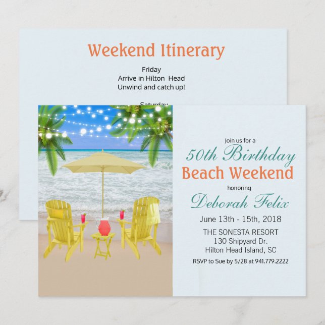 ALLA ÅLDRAR - Inbjudan till strandhelg (Fram/baksida)