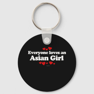 Alla älskar en asiatisk flickaT-tröja Nyckelring