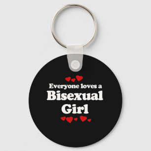 Alla älskar en bisexuell flickaT-tröja Nyckelring