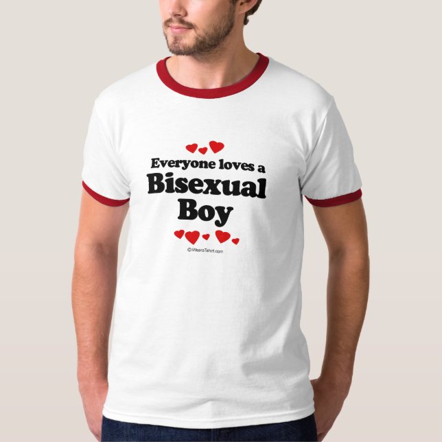 Alla älskar en bisexuell pojkeT-tröja Tee (Framsida)
