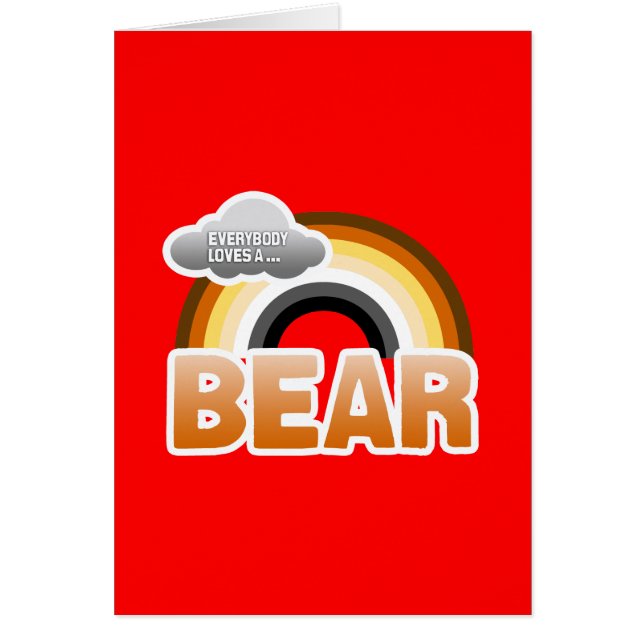 Alla älskar en björn hälsningskort (Framsidan)