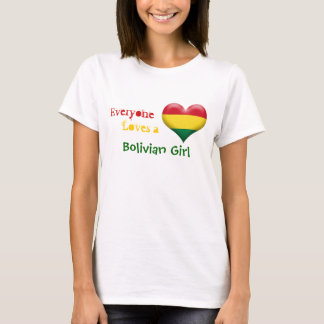 Alla älskar en boliviansk flicka t-shirt