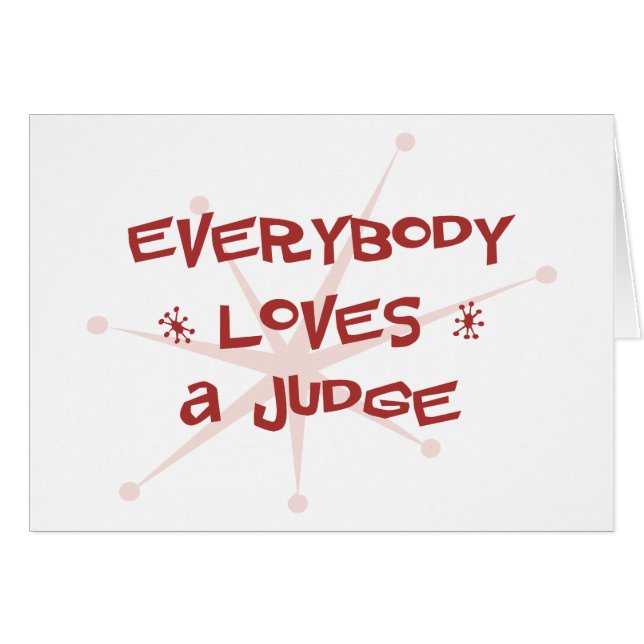 Alla älskar en domare hälsningskort (Framsidan Horizontal)