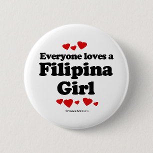 Alla älskar en FilipinaflickaT-tröja Knapp