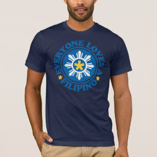 Alla älskar en filippin - blått tee