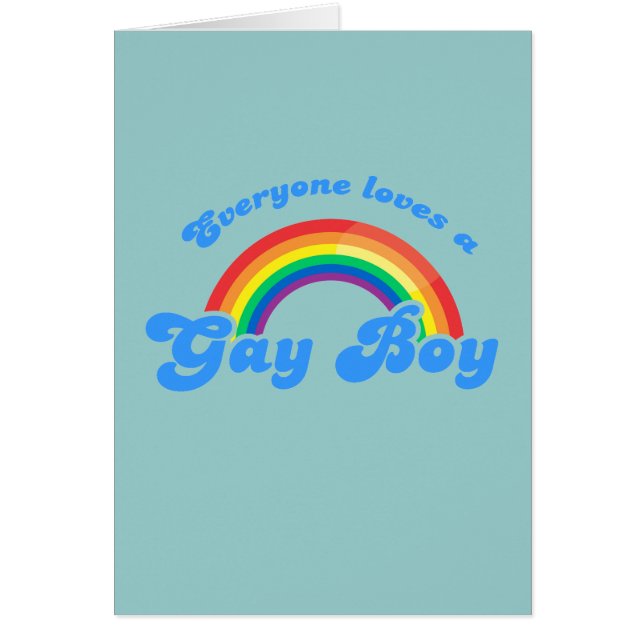 Alla älskar en glad pojke hälsningskort (Framsidan)