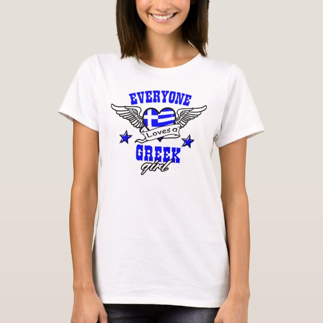 Alla älskar en grekisk flicka tröja (Framsida)