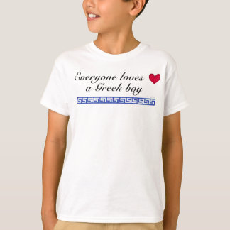 Alla älskar en grekisk pojke tee shirt