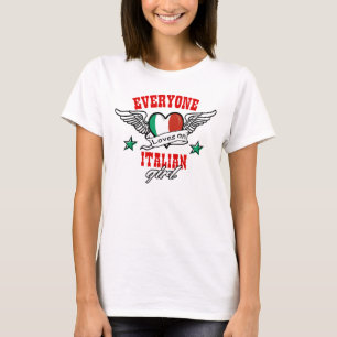 Alla älskar en italiensk flicka t-shirt