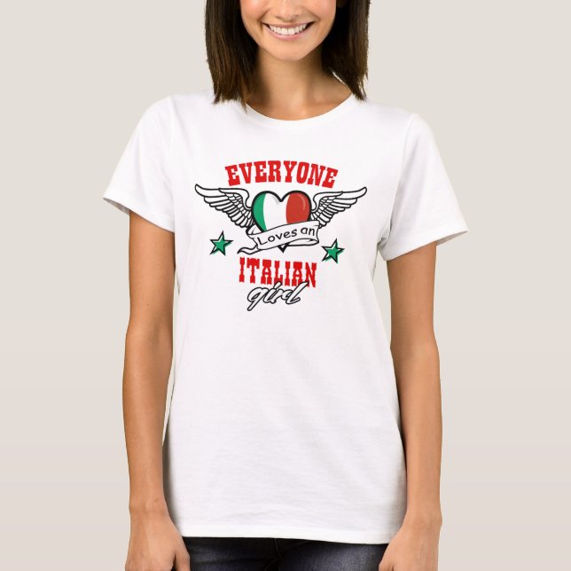 Alla älskar en italiensk flicka tröja (Framsida)
