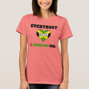 Alla älskar en jamaikansk flicka t-shirt