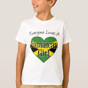 Alla älskar en jamaikansk flicka tee shirt