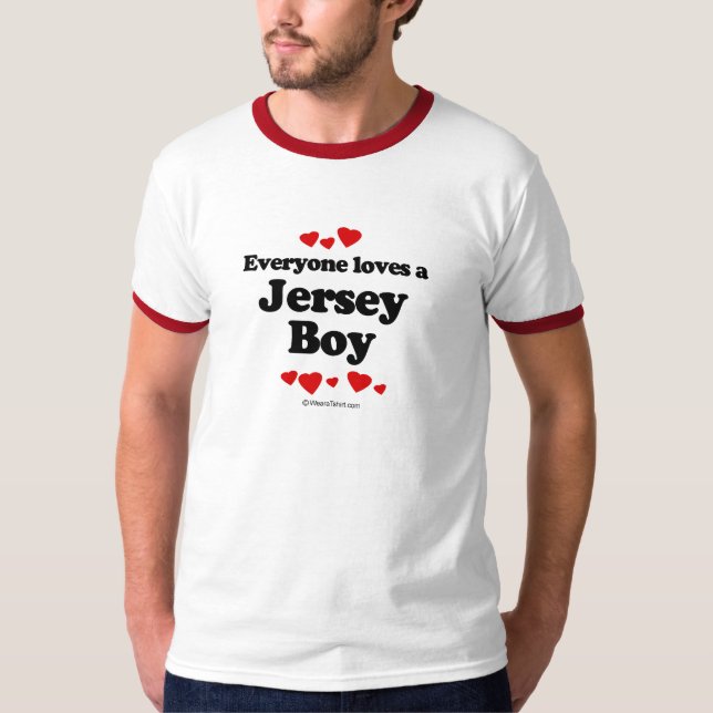 Alla älskar en Jersey pojkeT-tröja Tee (Framsida)