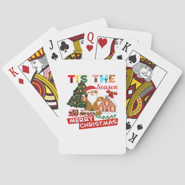 Alla älskar en julen tomtar jul casinokort (Baksidan)