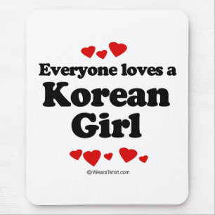 Alla älskar en koreansk flicka musmatta