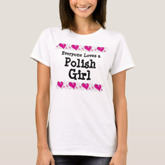 Alla älskar en polsk flicka t-shirt