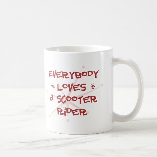 Alla älskar en sparkcykelryttare kaffemugg (Höger)