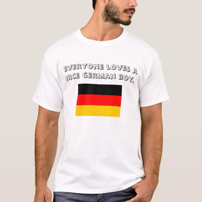 alla älskar en trevlig tysk boy. t shirt (Framsida)