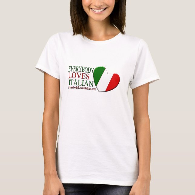 Alla älskar italienare t-shirt (Framsida)