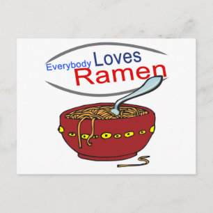Alla älskar Ramen-parodi Vykort