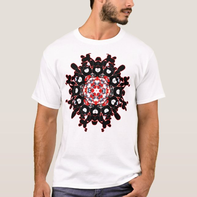 Alla älskar tillsammans skjortan t-shirt (Framsida)