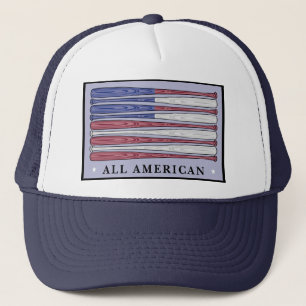 Alla amerikanbaseballfladdermöss sjunker den truckerkeps
