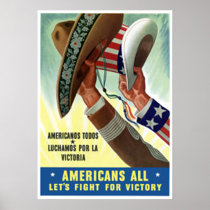 Alla amerikaner l5At oss slåss för seger Poster